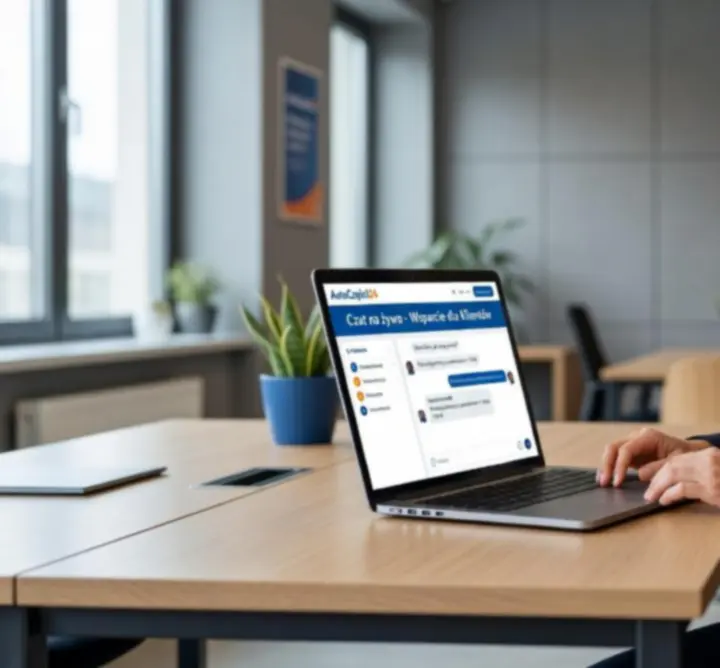 Zespół obsługi klienta prowadzący czat na żywo w języku polskim