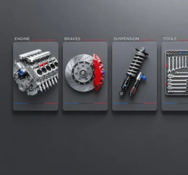 Wizualizacja nowoczesnych kategorii produktów AutoPartss